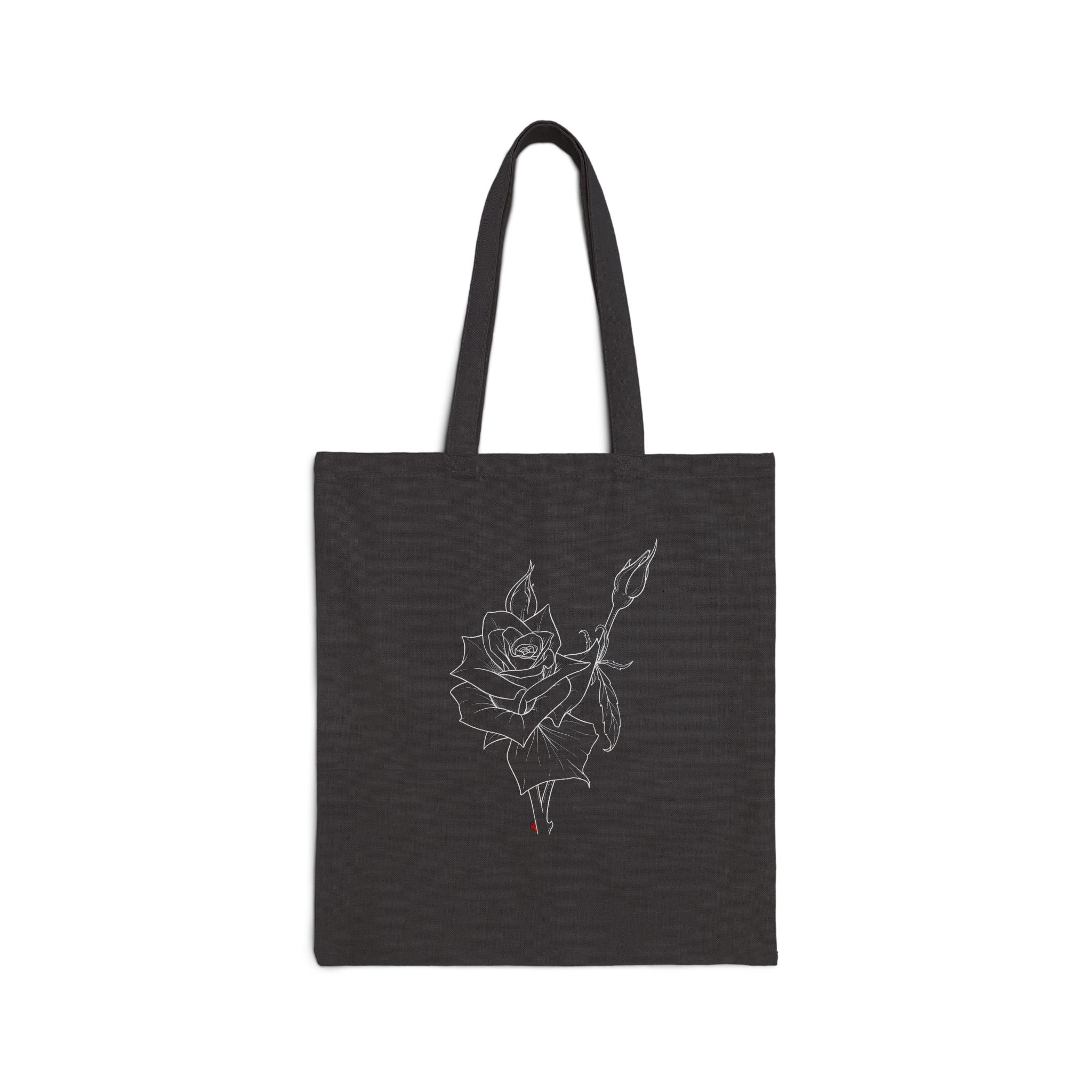 Canvas Tote Bag — Minimal Botanical Floral Sketch Tote