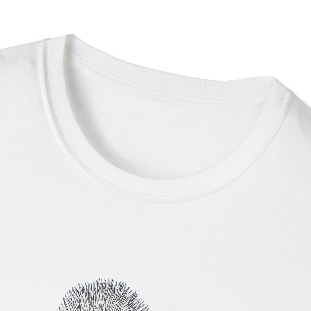 Coneflower Sketch Unisex T‑Shirt — Minimalist Floral Line Art Tee