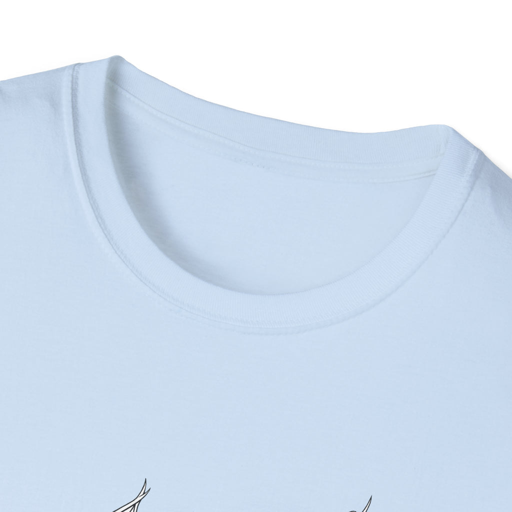 Rose Sketch Unisex T‑Shirt — Minimalist Floral Line Art Tee
