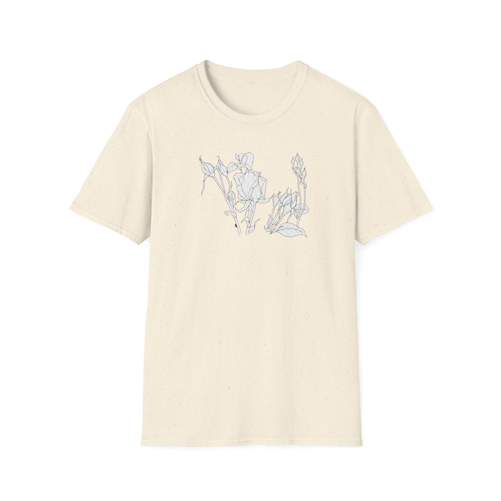 Roesbuds Sketch Unisex T‑Shirt — Minimalist Floral Line Art Tee
