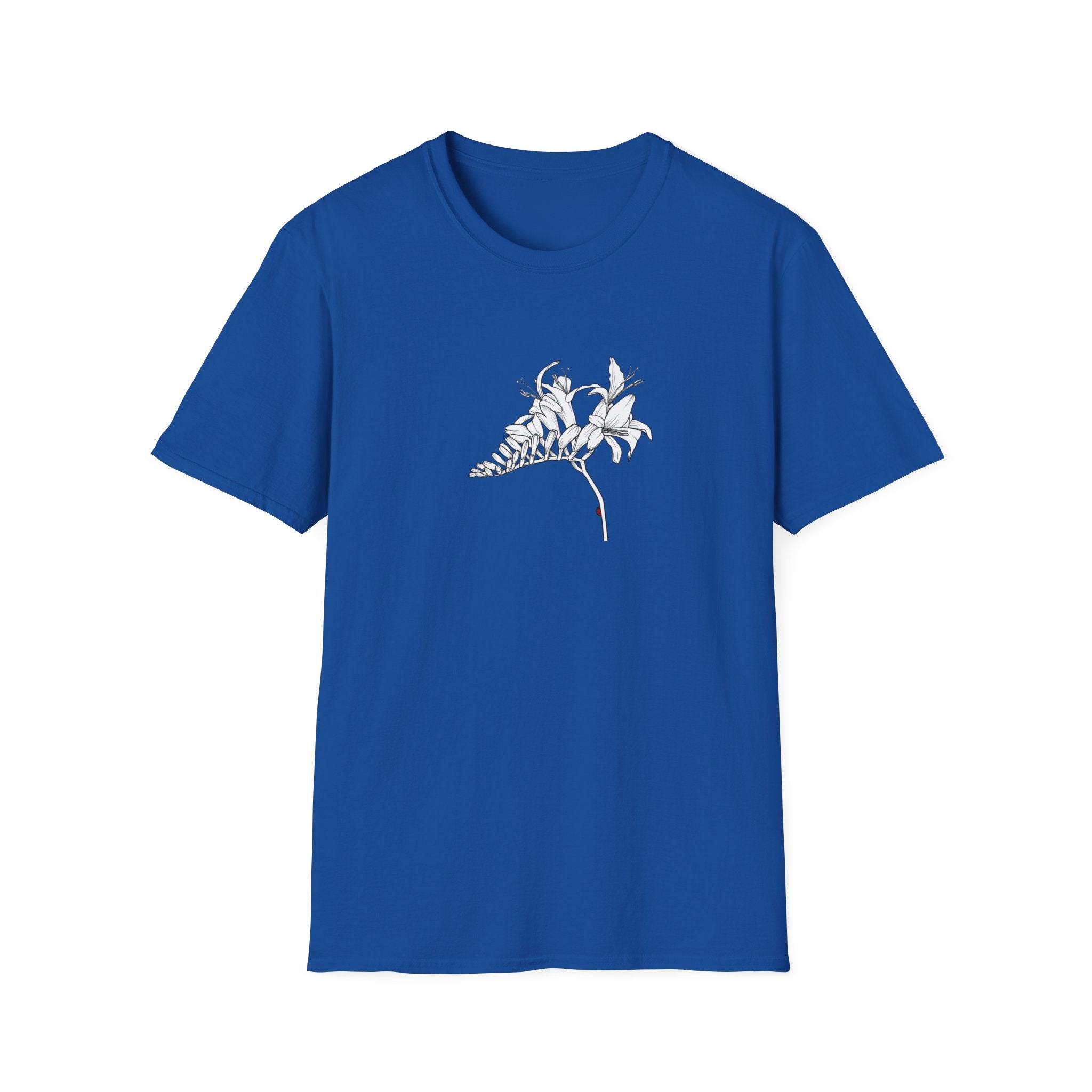 Lucifer Flower Sketch Unisex T‑Shirt — Minimalist Floral Line Art Tee