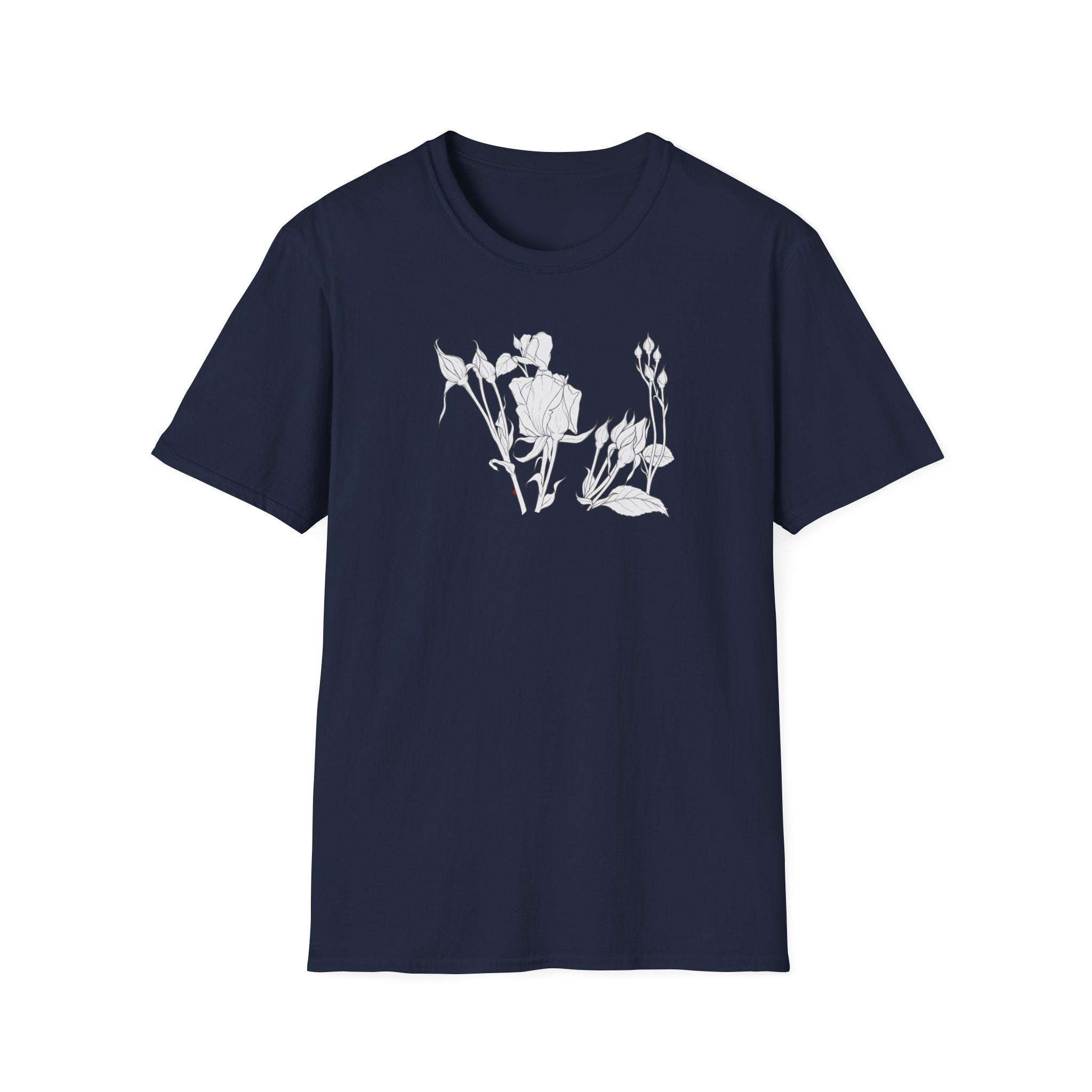 Roesbuds Sketch Unisex T‑Shirt — Minimalist Floral Line Art Tee