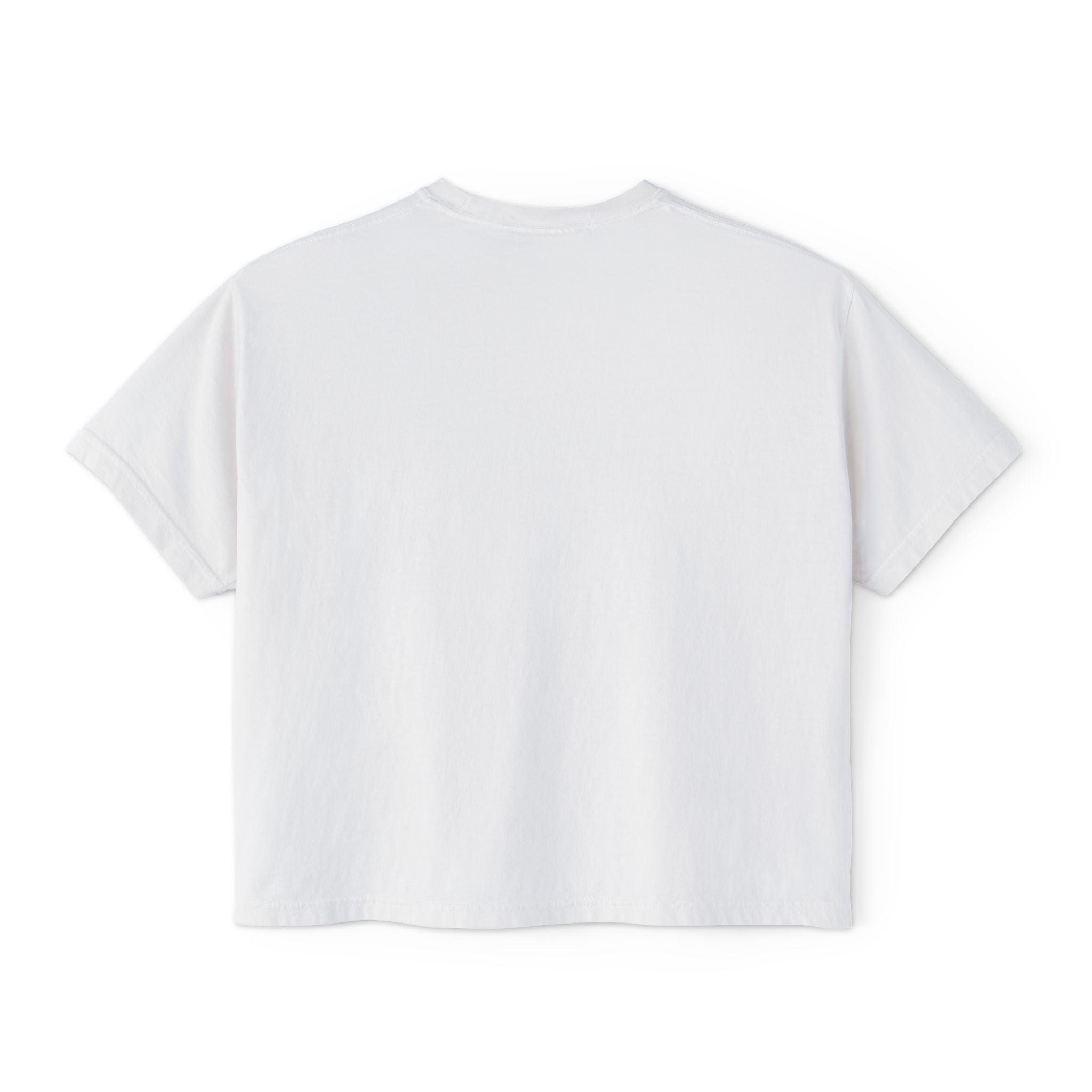 Rose with leaves Boxy Tee — Minimal Line Art Rose Graphic T-Shirt