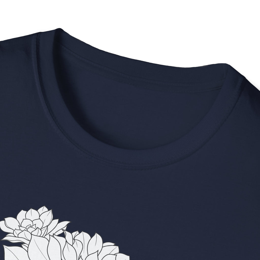 Succulent Sketch Unisex T‑Shirt — Minimalist Floral Line Art Tee