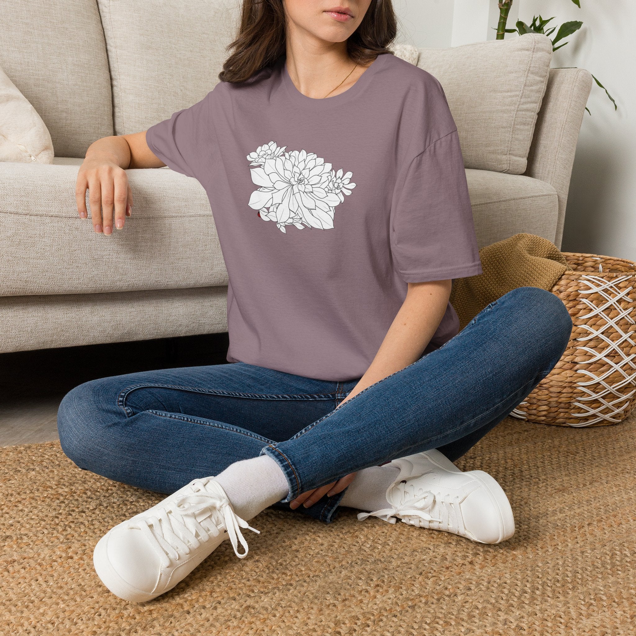 Succulent Sketch Unisex T‑Shirt — Minimalist Floral Line Art Tee