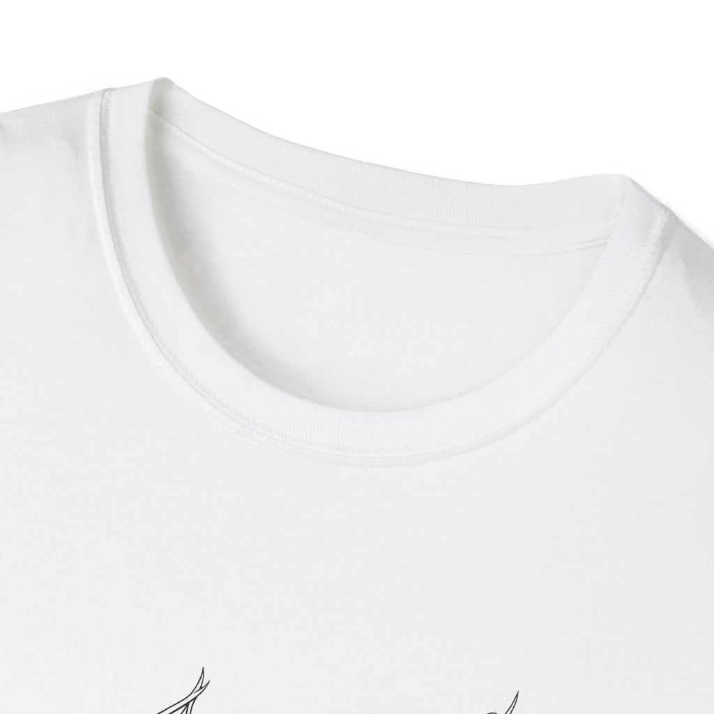 Rose Sketch Unisex T‑Shirt — Minimalist Floral Line Art Tee