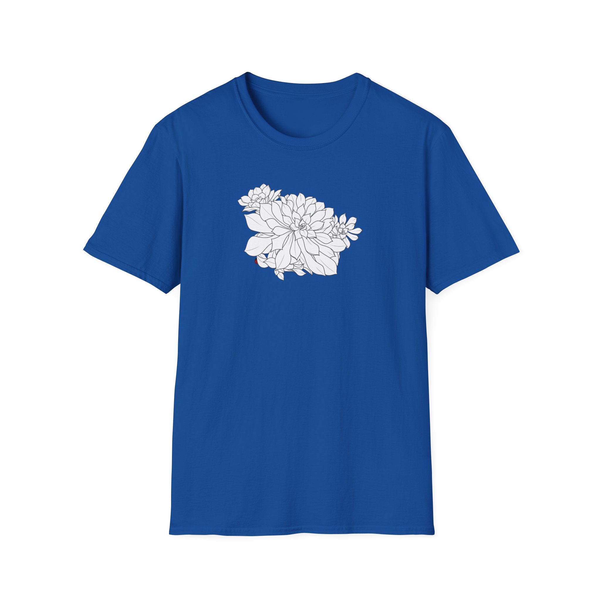 Succulent Sketch Unisex T‑Shirt — Minimalist Floral Line Art Tee