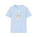 Rose Sketch Unisex T‑Shirt — Minimalist Floral Line Art Tee