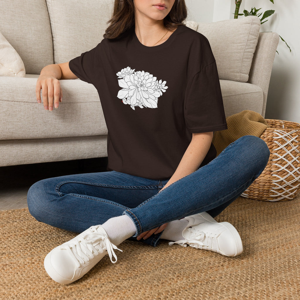 Succulent Sketch Unisex T‑Shirt — Minimalist Floral Line Art Tee