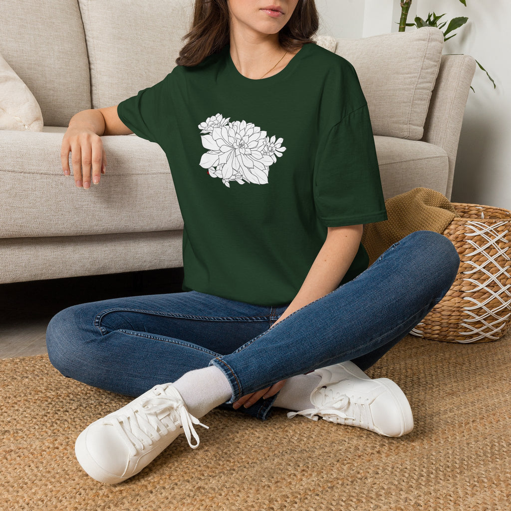 Succulent Sketch Unisex T‑Shirt — Minimalist Floral Line Art Tee