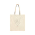 Canvas Tote Bag — Minimal Botanical Floral Sketch Tote