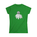 Coneflower Line Art Tee — Minimal Floral Women's T-Shirt