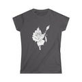 Rose Line Art Tee — Minimal Floral Women's T-Shirt