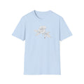Rose with leaves Sketch Unisex T‑Shirt — Minimalist Floral Line Art Tee