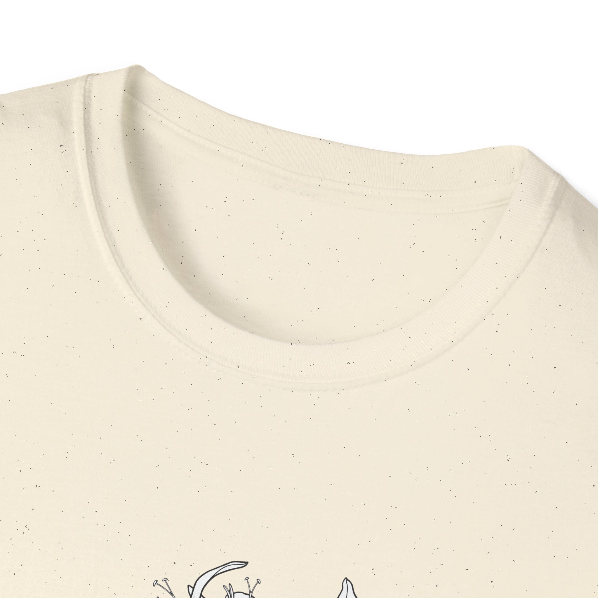 Lucifer Flower Sketch Unisex T‑Shirt — Minimalist Floral Line Art Tee