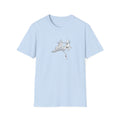 Lucifer Flower Sketch Unisex T‑Shirt — Minimalist Floral Line Art Tee