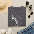 Leaves on fence Sketch Unisex T‑Shirt — Minimalist Floral Line Art Tee