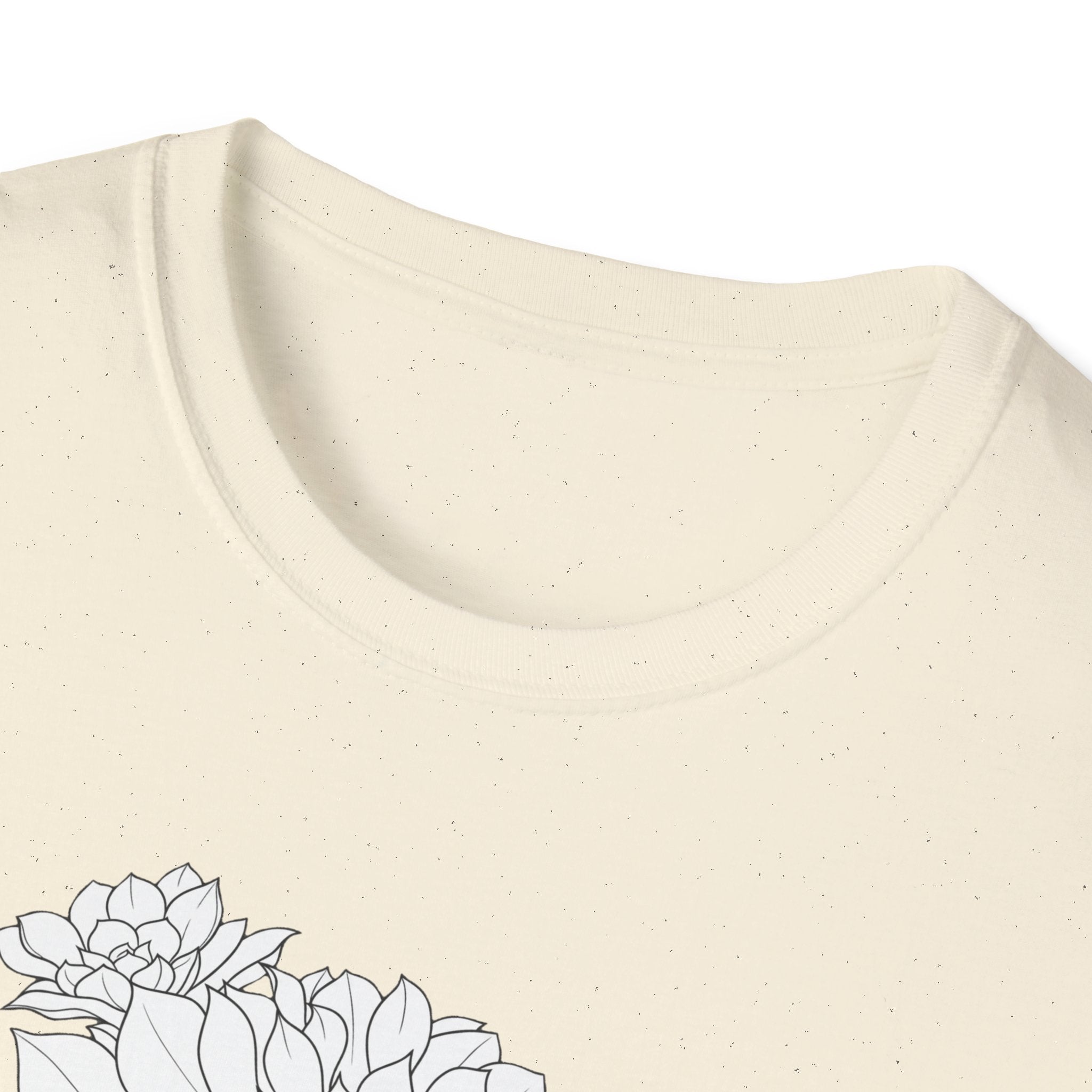 Succulent Sketch Unisex T‑Shirt — Minimalist Floral Line Art Tee