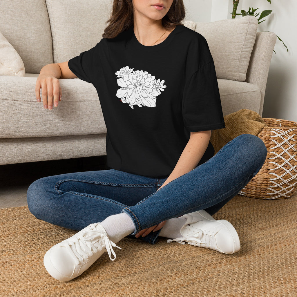 Succulent Sketch Unisex T‑Shirt — Minimalist Floral Line Art Tee